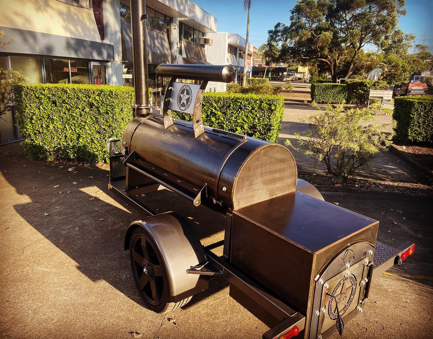 Beavers BBQ Brisbane Offset Smoker Rental trailer Smoker 1 Balmoral