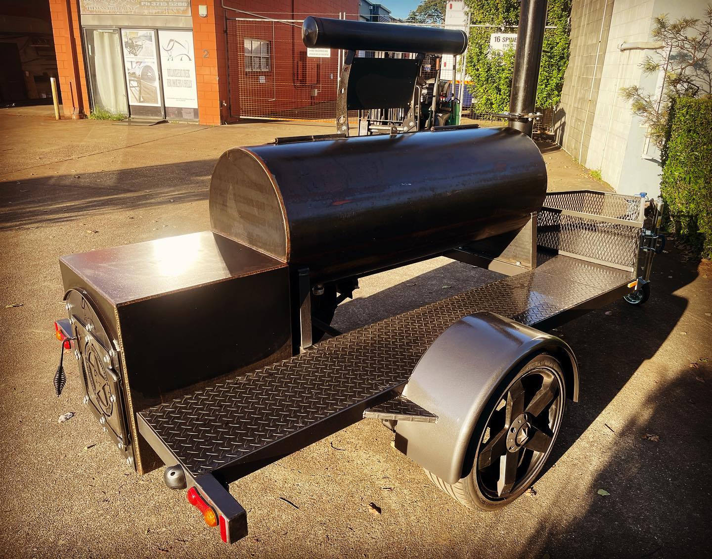 Beavers BBQ Brisbane Offset Smoker Rental trailer Smoker 2 Windsor